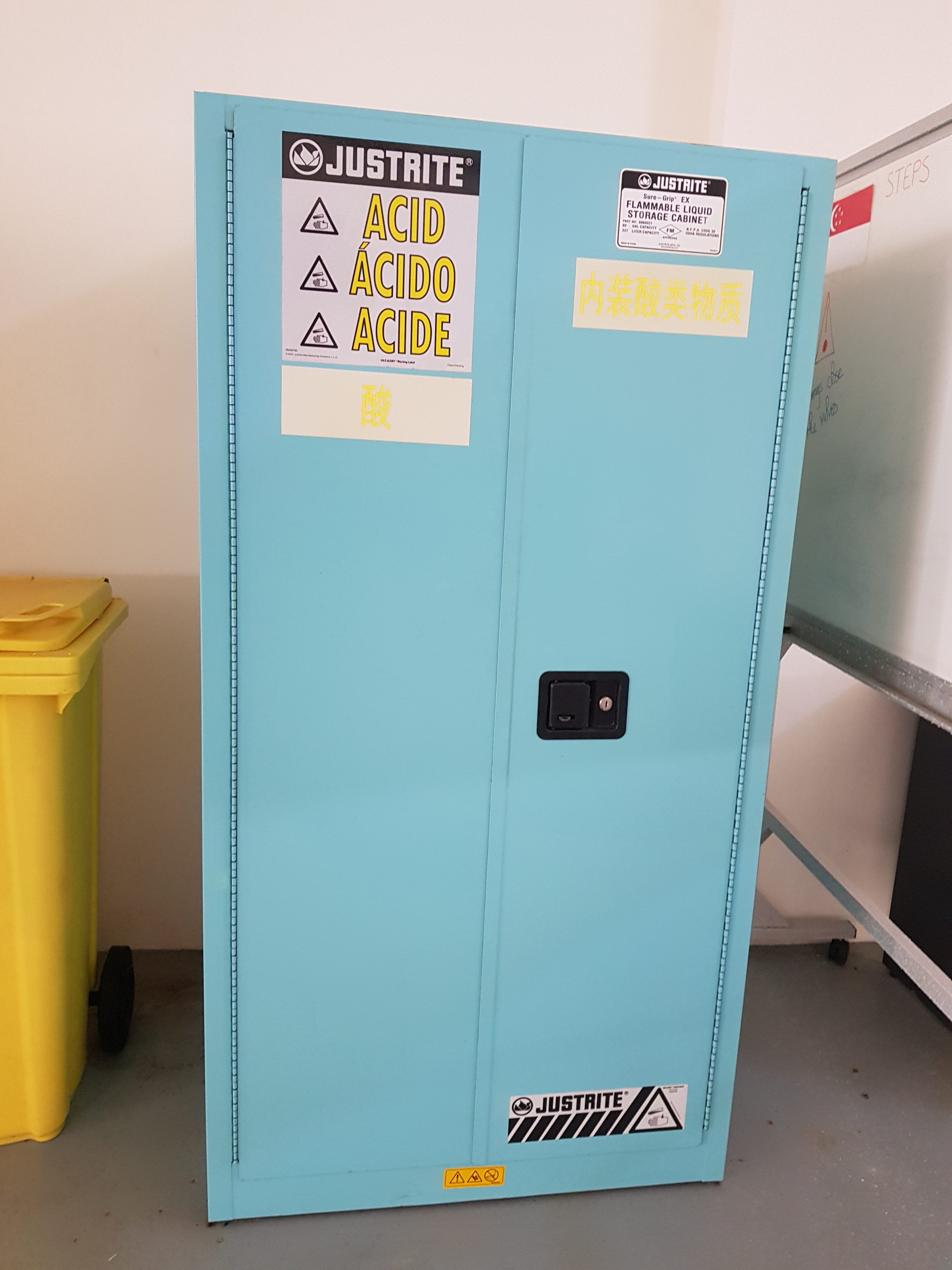 Corrosive Acid Steel Safety Cabinet Singapore Used Equipment
